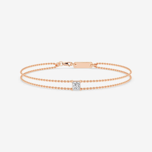 Princess Lab Grown Diamond Chain Bracelet