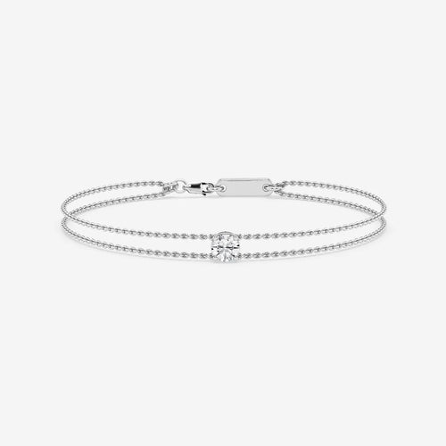 Round Lab Grown Diamond Chain Bracelet