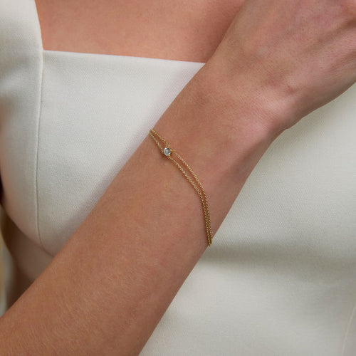 Round Lab Grown Diamond Chain Bracelet