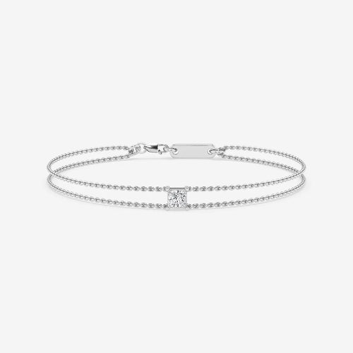 Princess Lab Grown Diamond Chain Bracelet