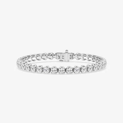Round Lab Grown Diamond Tulip Prong Tennis Bracelet