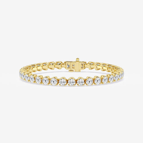 Round Lab Grown Diamond Tulip Prong Tennis Bracelet