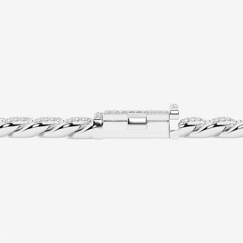Round Lab Grown Diamond Cuban Link Bracelet
