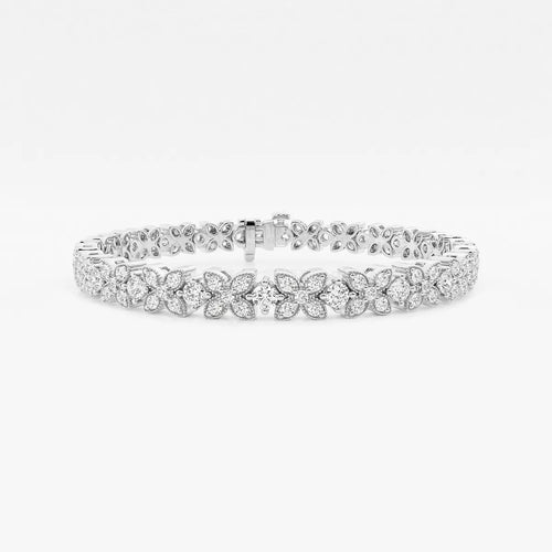 Round Lab Grown Diamond X+O Bracelet
