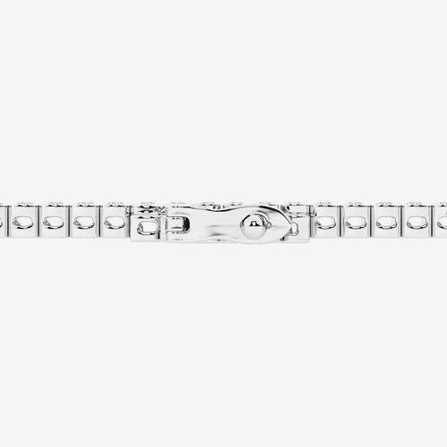 Round Lab Grown Diamond Half Bezel Tennis Bracelet