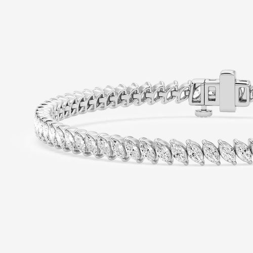 Marquise Lab Grown Diamond Diagonal Tennis Bracelet