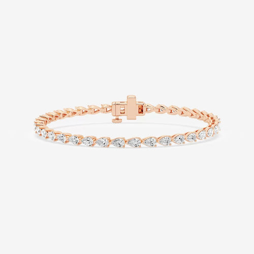 Pear Lab Grown Diamond East-West Tennis Bracelet