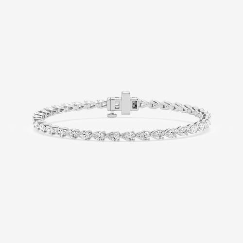 Pear Lab Grown Diamond East-West Tennis Bracelet