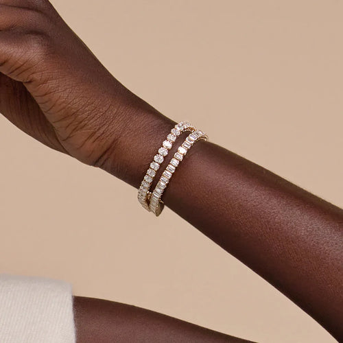 Emerald Lab Grown Diamond Tennis Bracelet