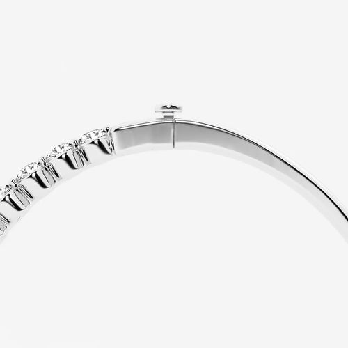 Round Lab Grown Diamond Floating Bangle Bracelet