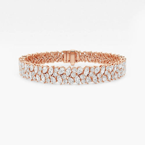 Round, Pear, Marquise Lab Grown Diamond Alternating Bracelet