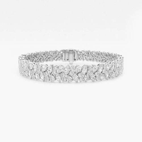Round, Pear, Marquise Lab Grown Diamond Alternating Bracelet