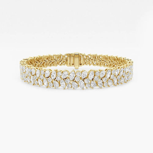 Round, Pear, Marquise Lab Grown Diamond Alternating Bracelet