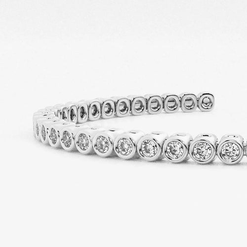 Round Lab Grown Diamond Bold Bangle Bracelet