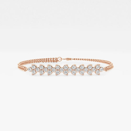 Round Lab Grown Diamond Chain Bracelet