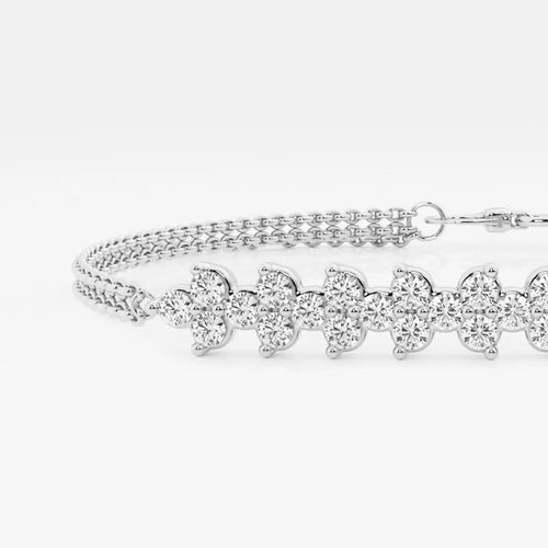 Round Lab Grown Diamond Chain Bracelet