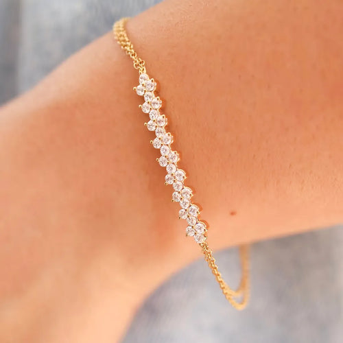 Round Lab Grown Diamond Chain Bracelet
