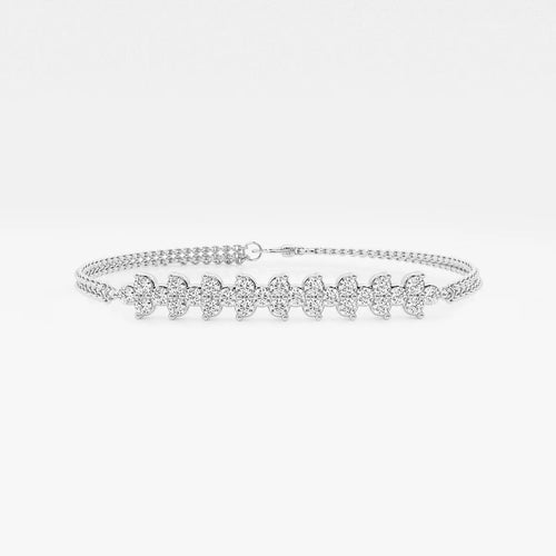 Round Lab Grown Diamond Chain Bracelet