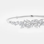 Multi-Shape Lab Grown Diamond Abstract Floral Bolo Bracelet