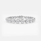 Round Lab Grown Diamond Three Prong Tennis Bracelet