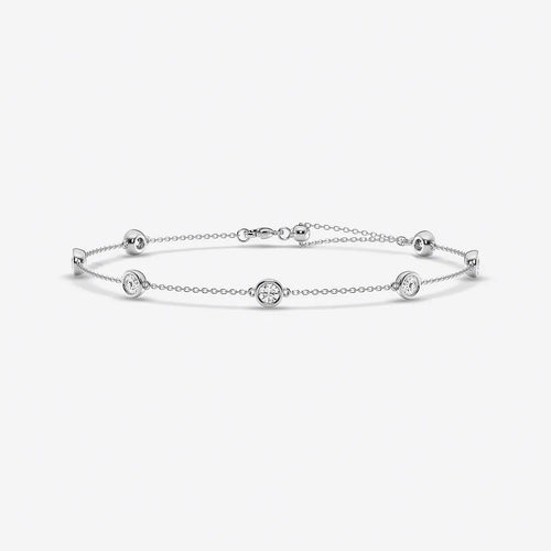 Round Lab Grown Diamond Anklet