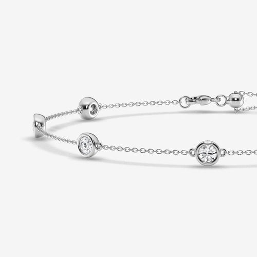 Round Lab Grown Diamond Anklet