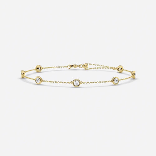 Round Lab Grown Diamond Anklet