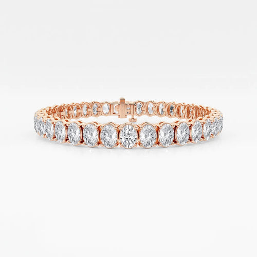 Oval Lab Grown Diamond Tennis Bracelet