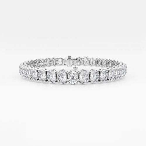Oval Lab Grown Diamond Tennis Bracelet