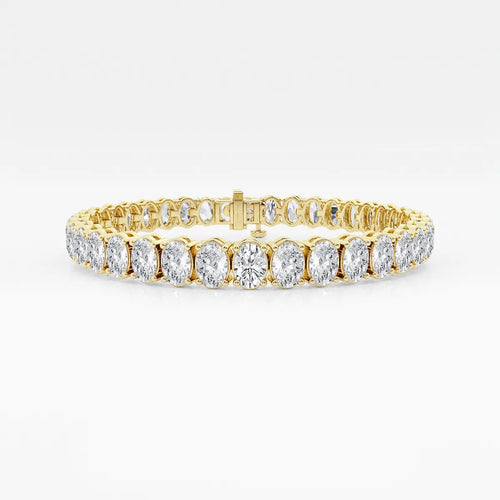 Oval Lab Grown Diamond Tennis Bracelet