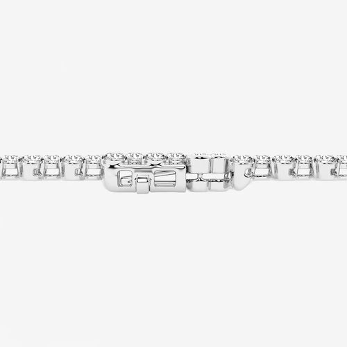 Round Lab Grown Diamond Double Row Bracelet