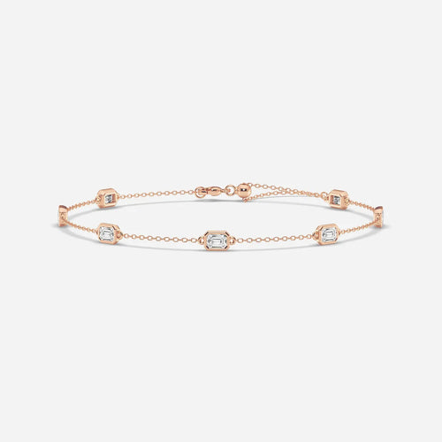 Emerald Lab Grown Diamond Anklet