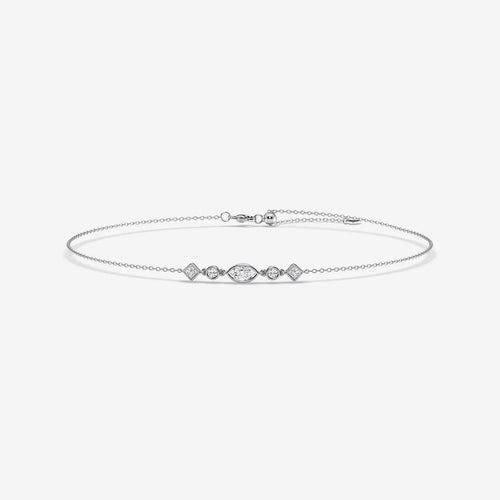 Multi-Shape Lab Grown Diamond Anklet