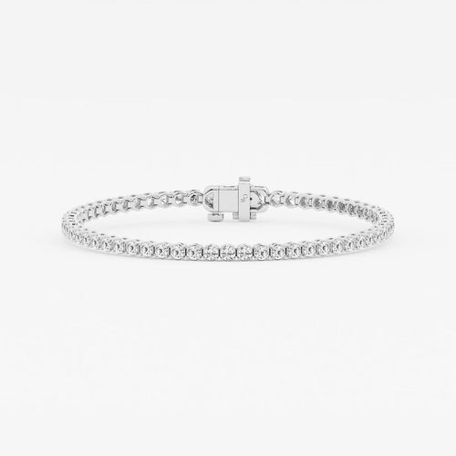 Round Lab Grown Diamond Petite Tennis Bracelet