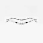 Round Lab Grown Diamond Wavy Bangle Bracelet
