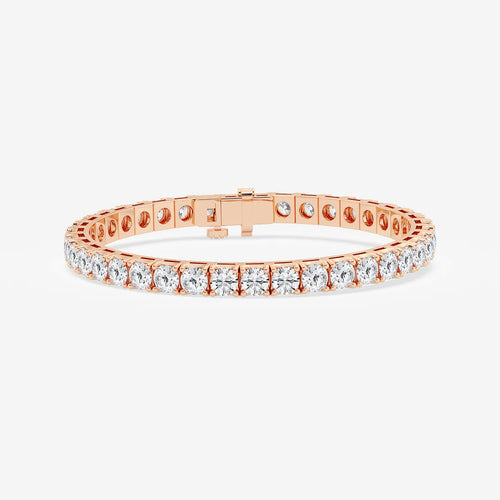 Round Lab Grown Diamond Four-Prong Tennis Bracelet