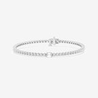 Emerald Lab Grown Diamond Single Station Tennis Bracelet