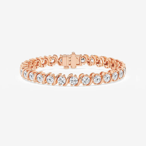 Round Lab Grown Diamond "S" Tennis Bracelet