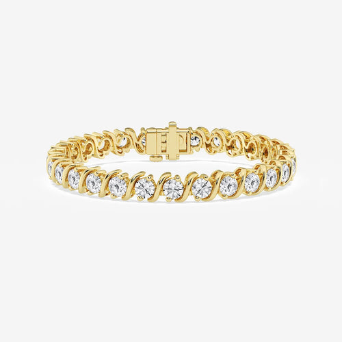 Round Lab Grown Diamond "S" Tennis Bracelet