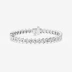 Emerald Lab Grown Diamond Diagonal Tennis Bracelet