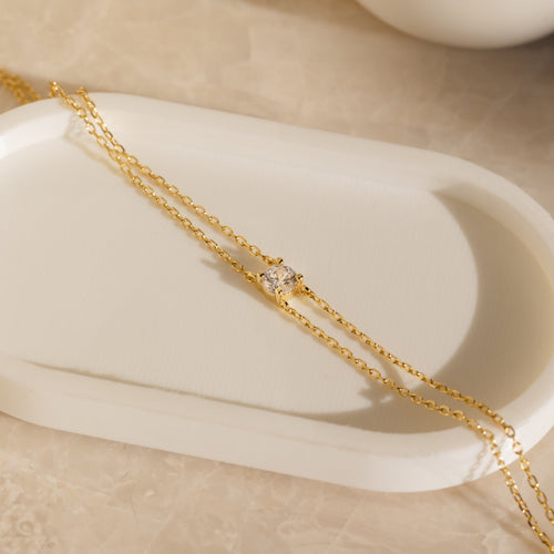 Double Chain Diamond Bracelet