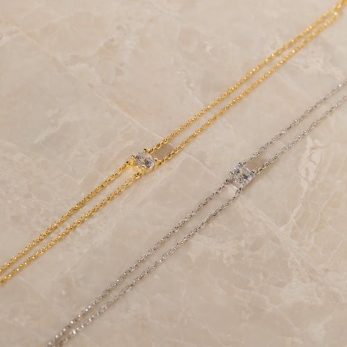 Double Chain Diamond Bracelet