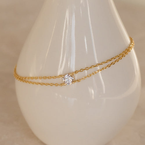 Double Chain Diamond Bracelet