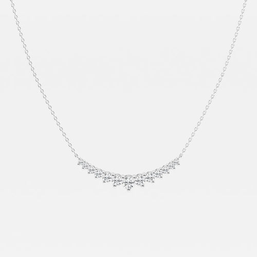 Round Lab Grown Diamond Thirteen Stone Demi Eternity Necklace