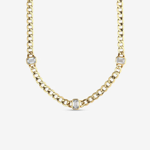 Emerald Lab Grown Diamond Necklace
