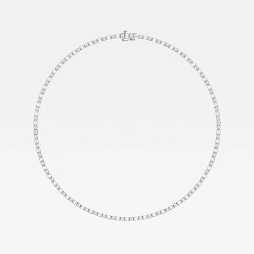 Emerald Lab Grown Diamond Alternating Tennis Necklace