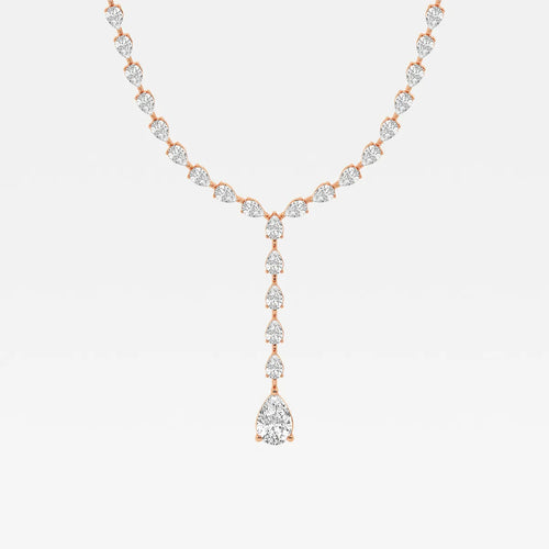 Pear Lab Grown Diamond Lariat Tennis Necklace