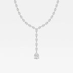 Pear Lab Grown Diamond Lariat Tennis Necklace
