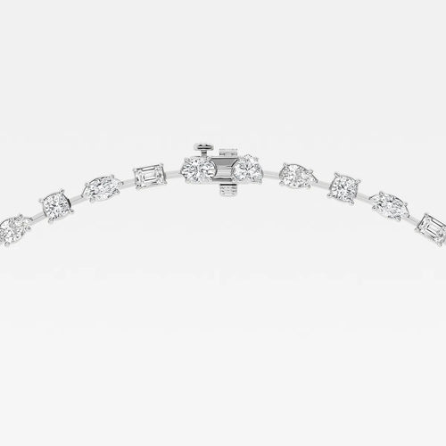 Multi-Shape Lab Grown Diamond Tennis Necklace