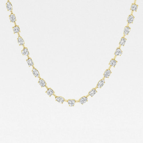 Multi-Shape Lab Grown Diamond Tennis Necklace